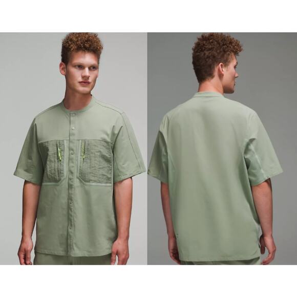 Lululemon Water Repellent Hiking Short Sleeve Shirt LRLG Men's Size Medium NWT - Picture 1 of 10